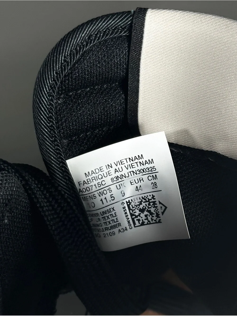 Converse size men